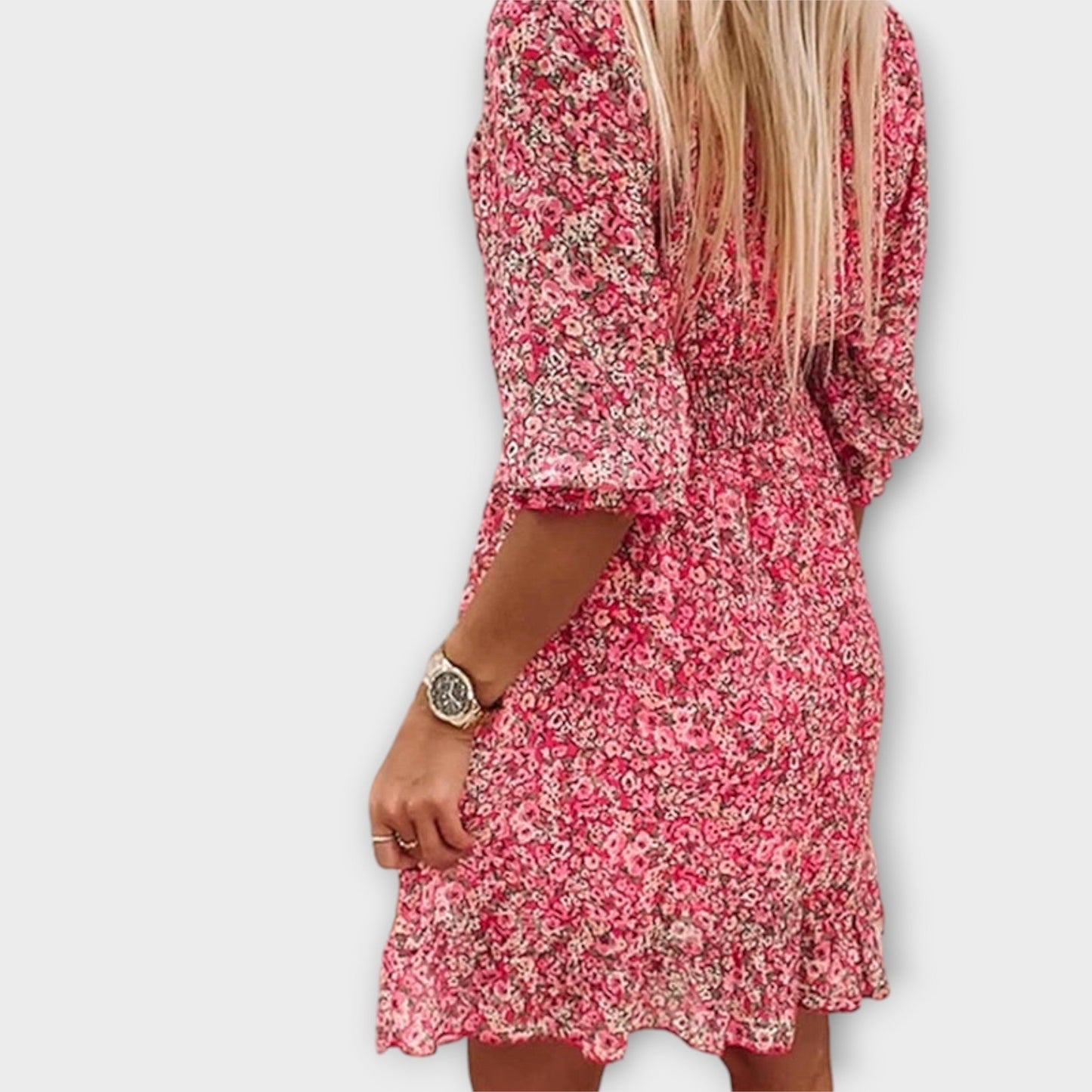 Carla™ | Floral Puff-Sleeve Mini Dress