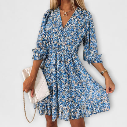 Carla™ | Floral Puff-Sleeve Mini Dress
