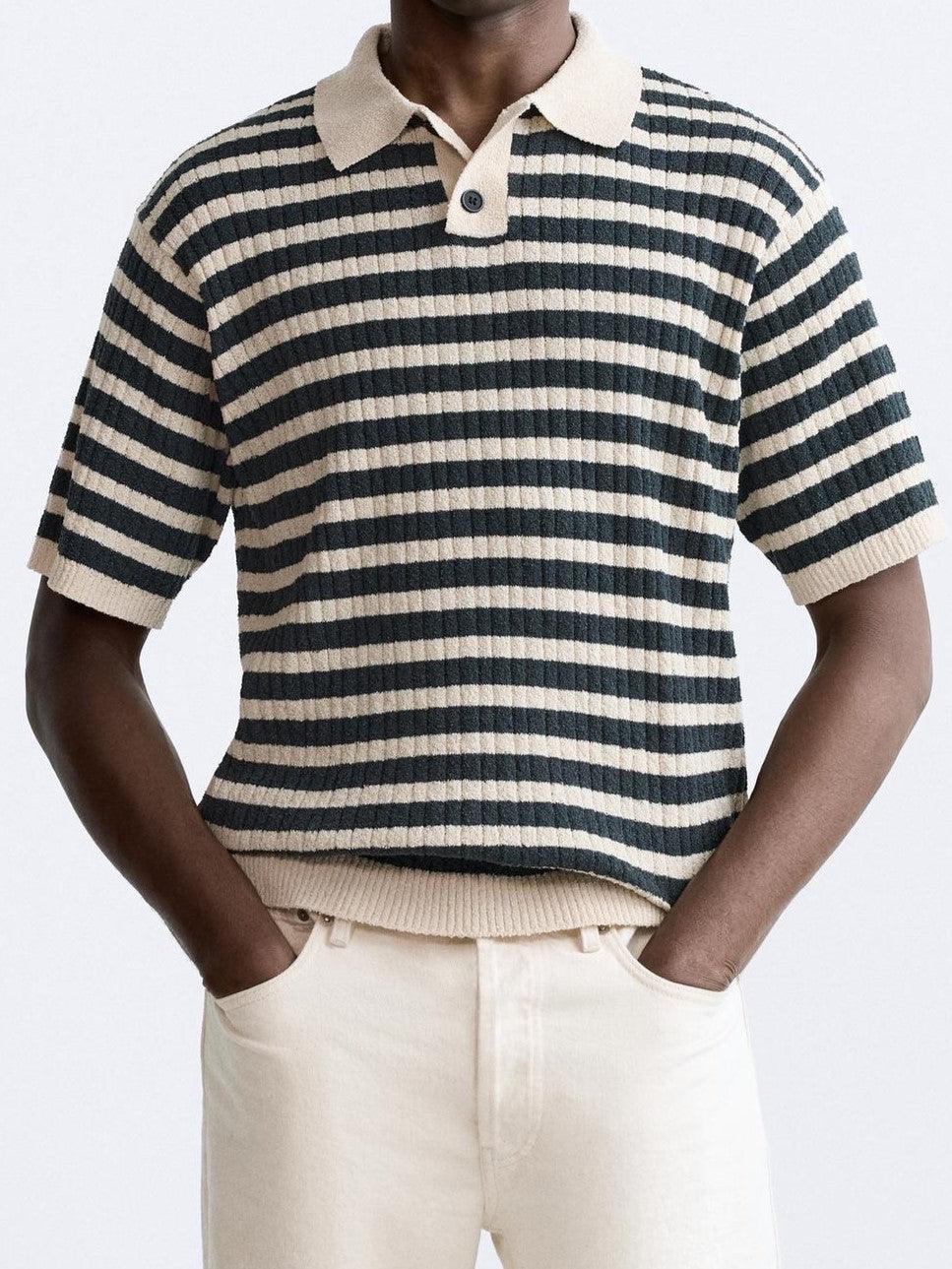NOBA Knitted Striped Polo