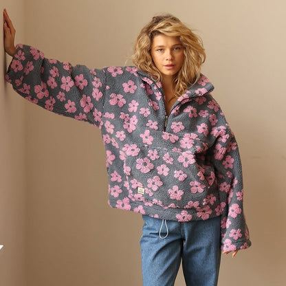 Azelma – Floral Fleece Pullover