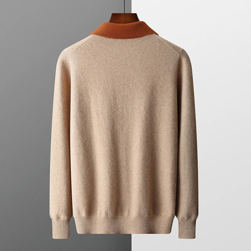 Daura™ | 100% CASHMERE POLO ZIP UP