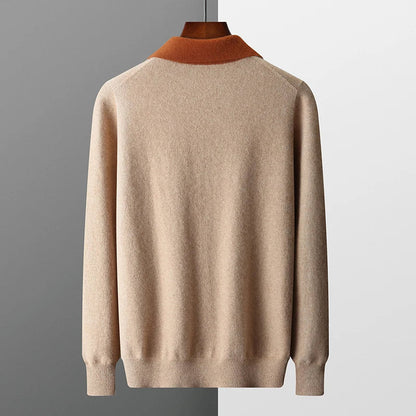 Daura™ | 100% CASHMERE POLO ZIP UP