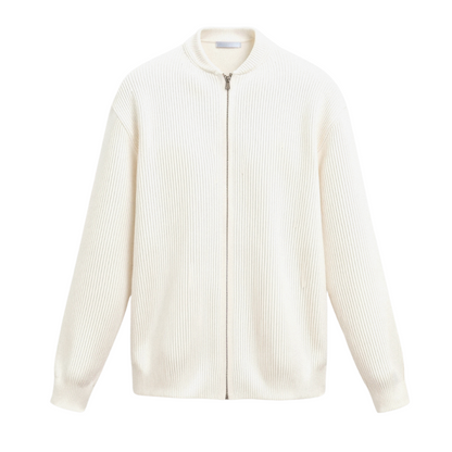 NOBA Solid Knitted Crew Neck Cardigan