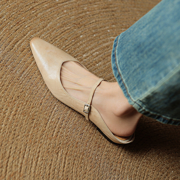 Talia Genuine Leather Mules