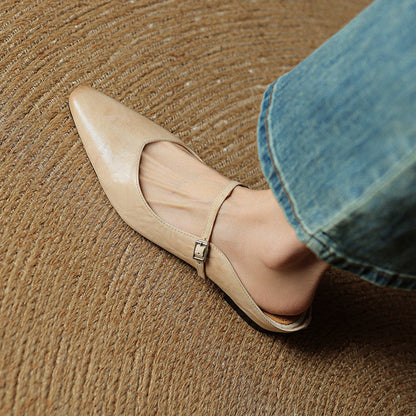 Talia Genuine Leather Mules