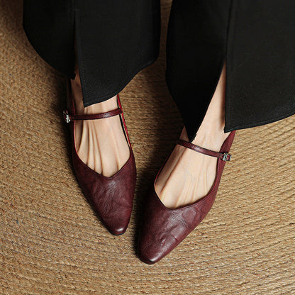 Talia Genuine Leather Mules