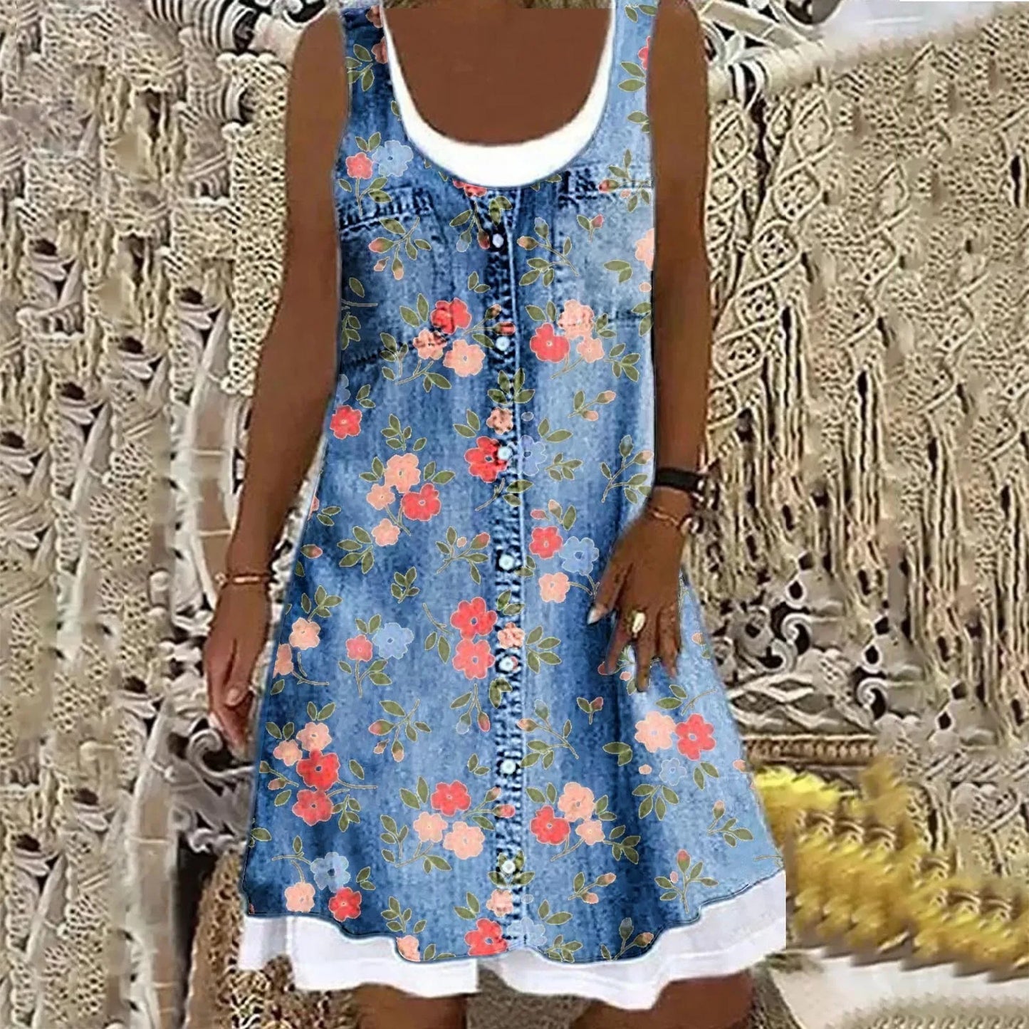 Sofia™ | Soft and Elegant Denim Dress