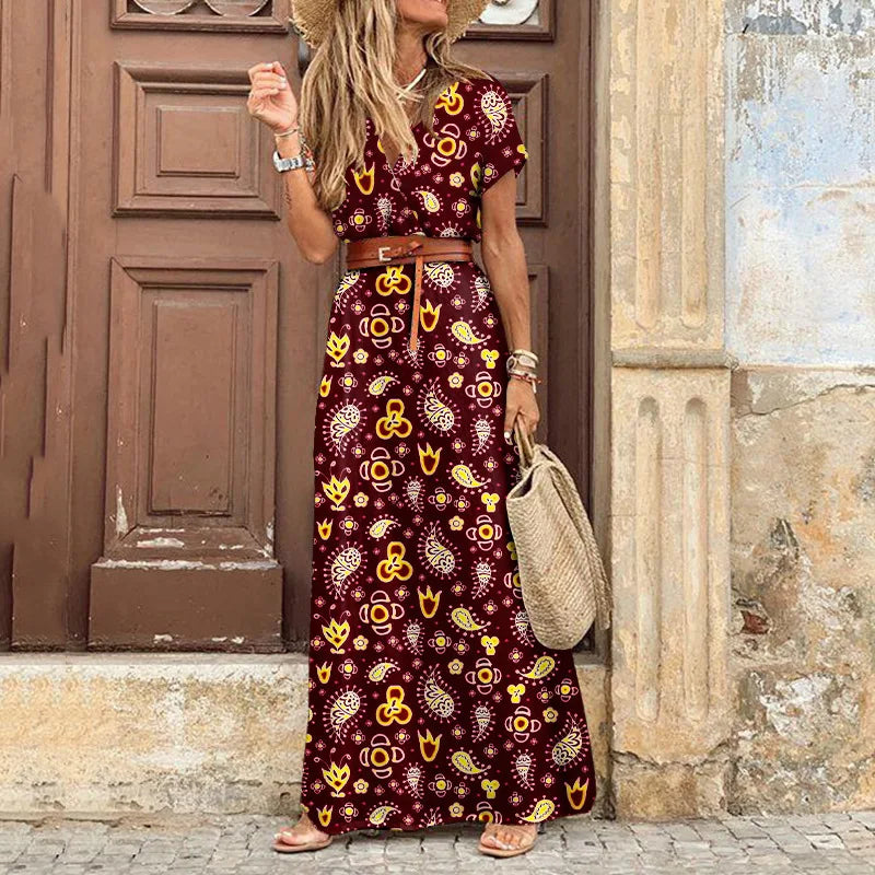 Myla™ | Romantic Pleated Floral Midi Dress