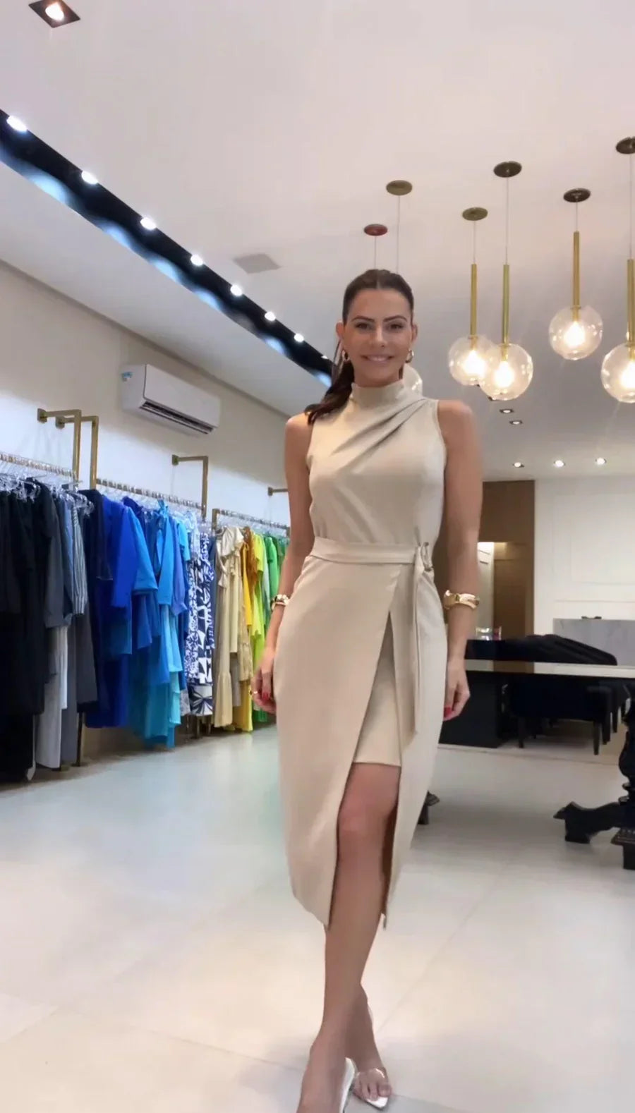 Jade™ | Luxe Satin Cowl-Neck Dress