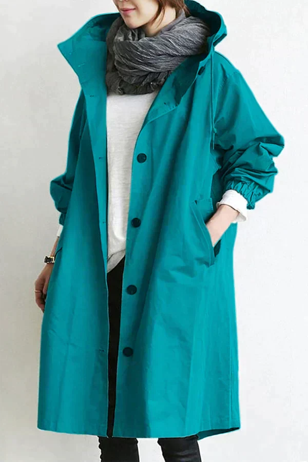 DORY | Oversized Trench Coat with Hoodie