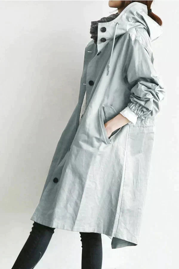 DORY | Oversized Trench Coat with Hoodie