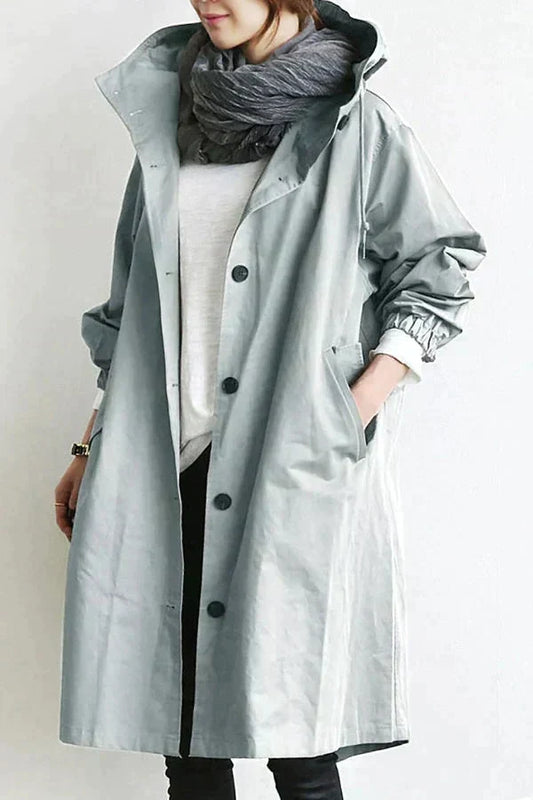 DORY | Oversized Trench Coat with Hoodie