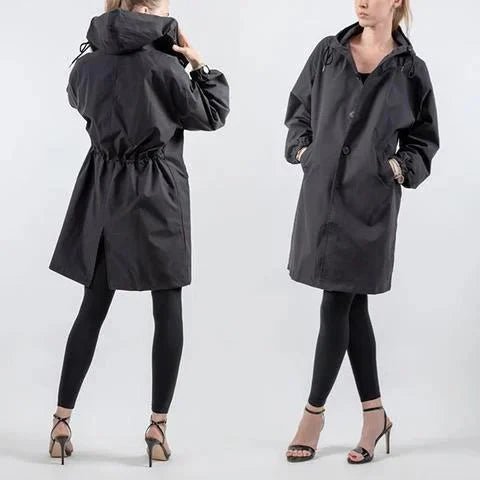DORY | Oversized Trench Coat with Hoodie