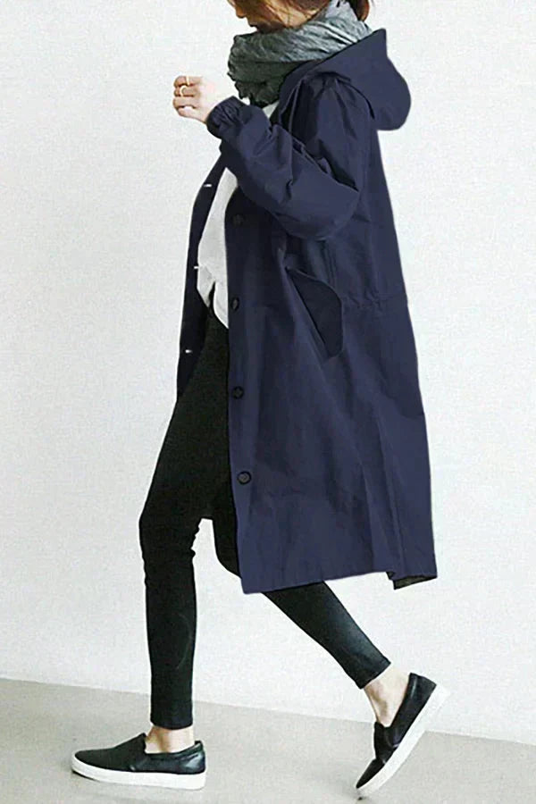 DORY | Oversized Trench Coat with Hoodie