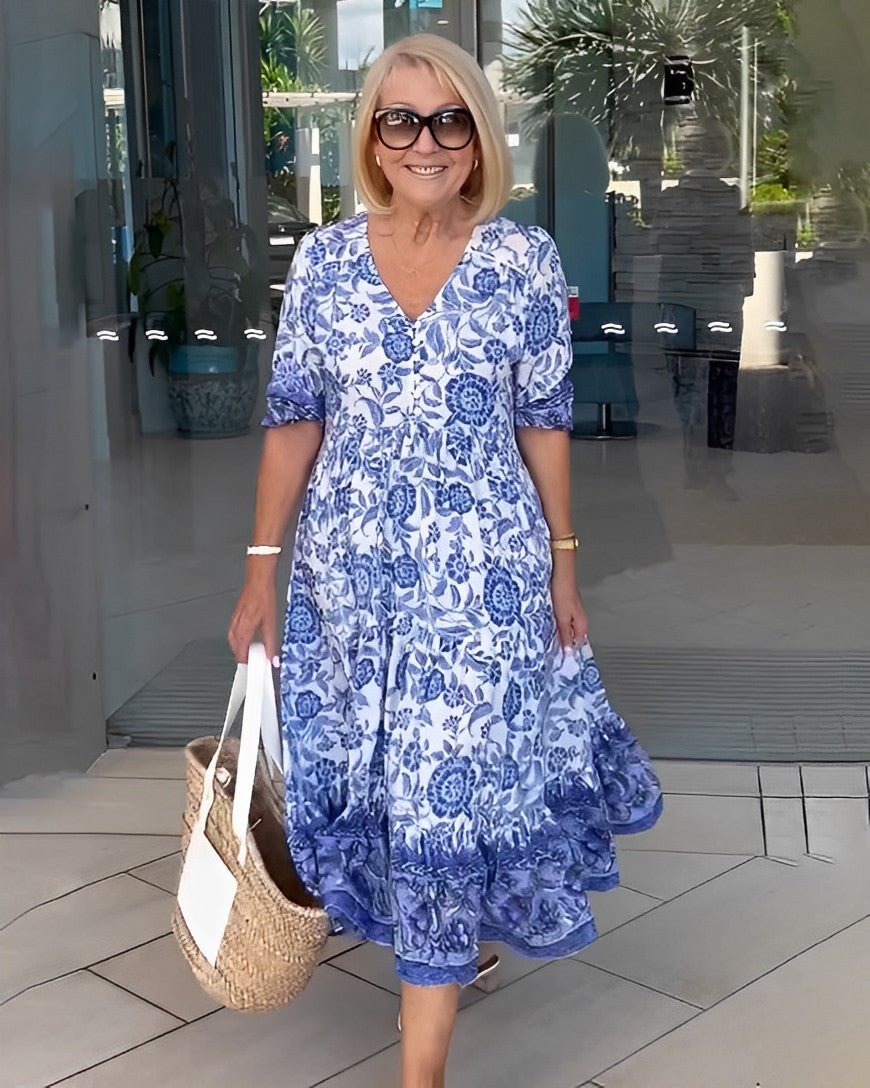 Mirelda™ | Porcelain Print Dress