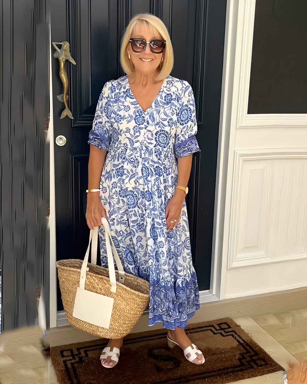 Mirelda™ | Porcelain Print Dress