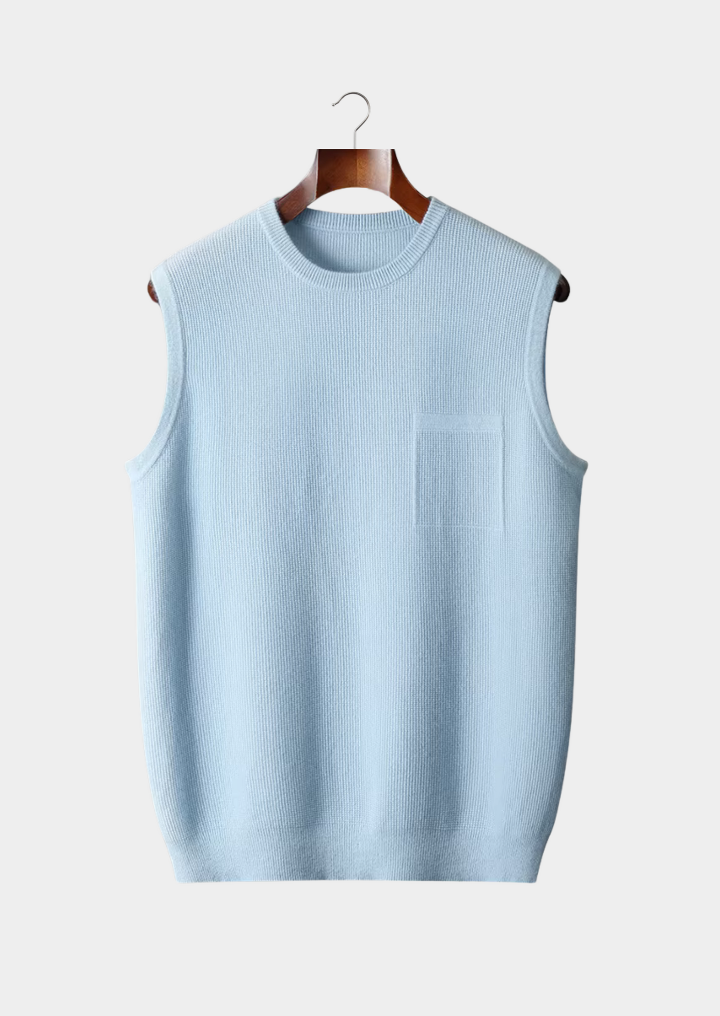 100% CASHMERE CREWNECK VEST