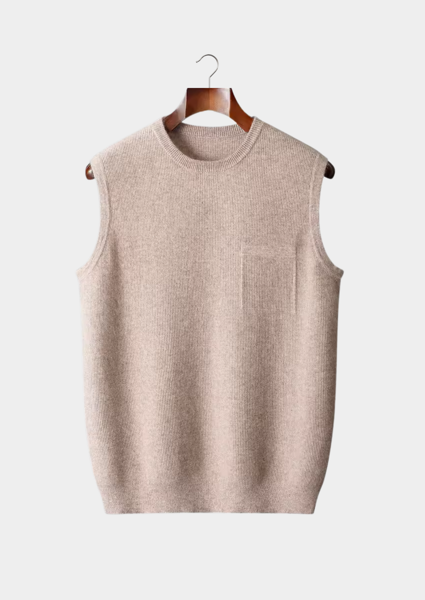 100% CASHMERE CREWNECK VEST