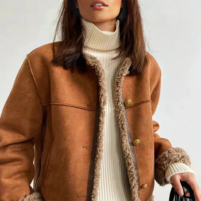 MALI | Shearling Buttoned Coat