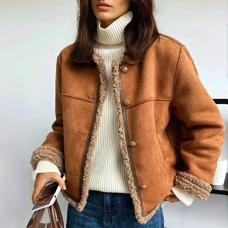 MALI | Shearling Buttoned Coat