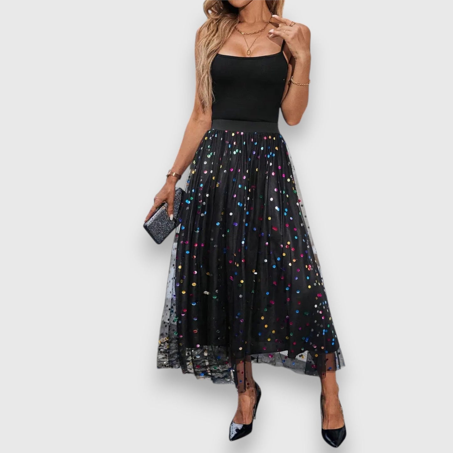 Leonie – Mixed Polka Dot Skirt