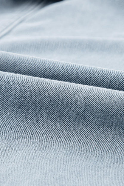 Sofia® | Elegant Denim Dress with Short Batwing Sleeves