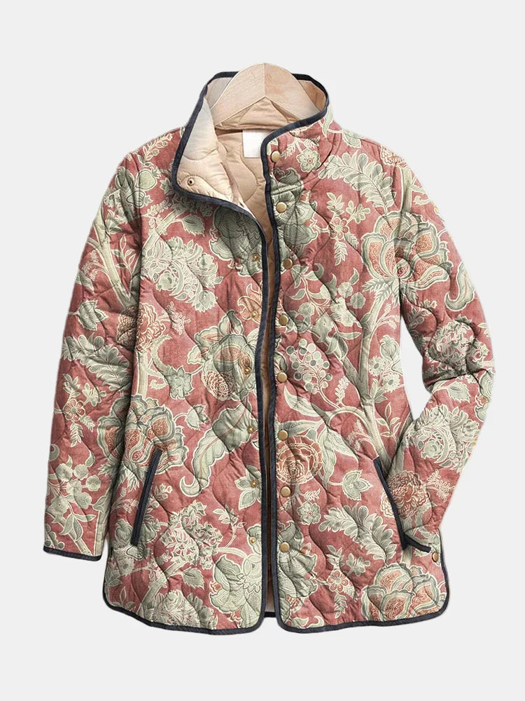 Naya | Vintage Floral Casual Quilted Jacket