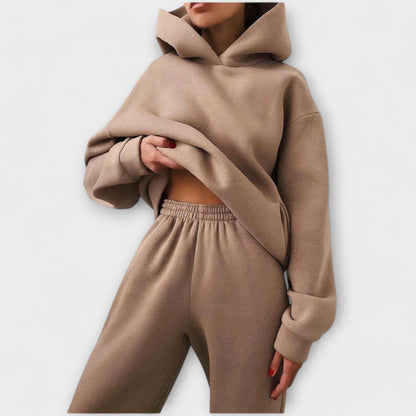 Oversized Jogging Suit with High Waist