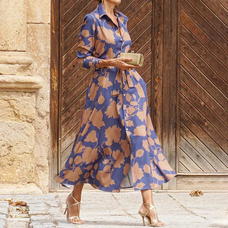 Dionne – V-Neck Dress of Pure Elegance