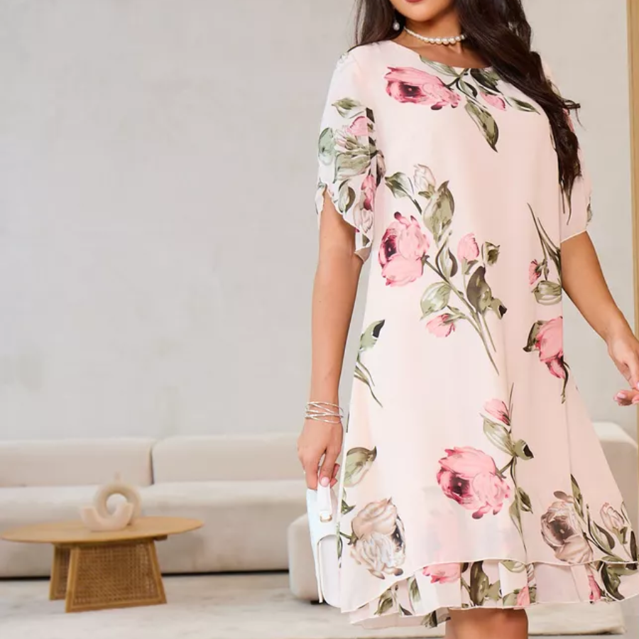 Cassie™ | Soft Bloom Layered Dress