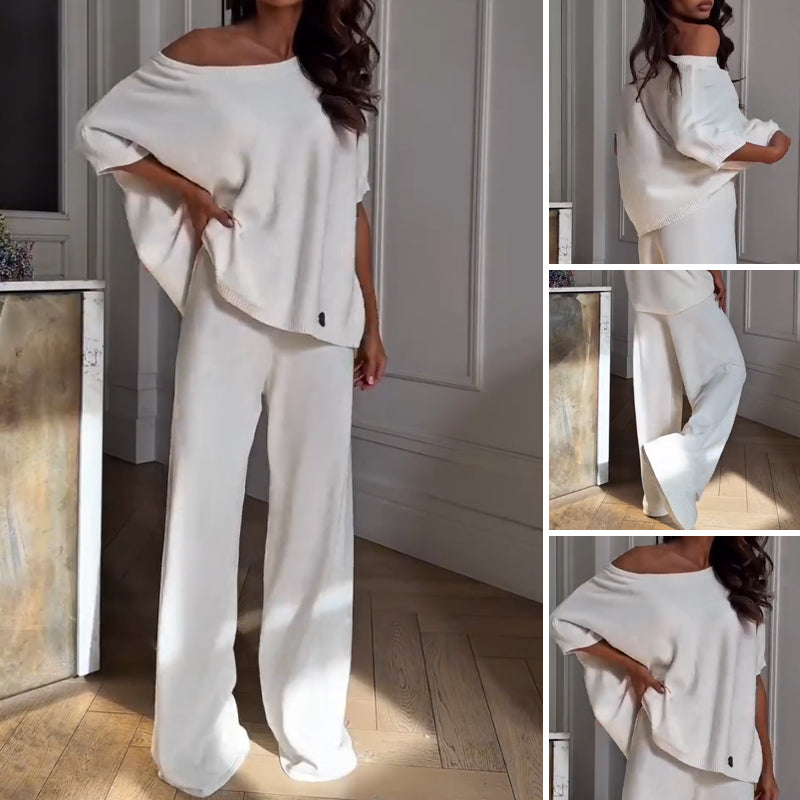 💕Limited Sale 50% OFF💕Women’s Casual One Shoulder Top & Pants Two-Piece Set