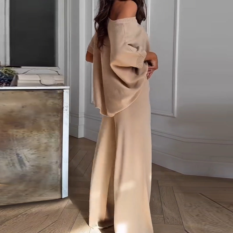 💕Limited Sale 50% OFF💕Women’s Casual One Shoulder Top & Pants Two-Piece Set